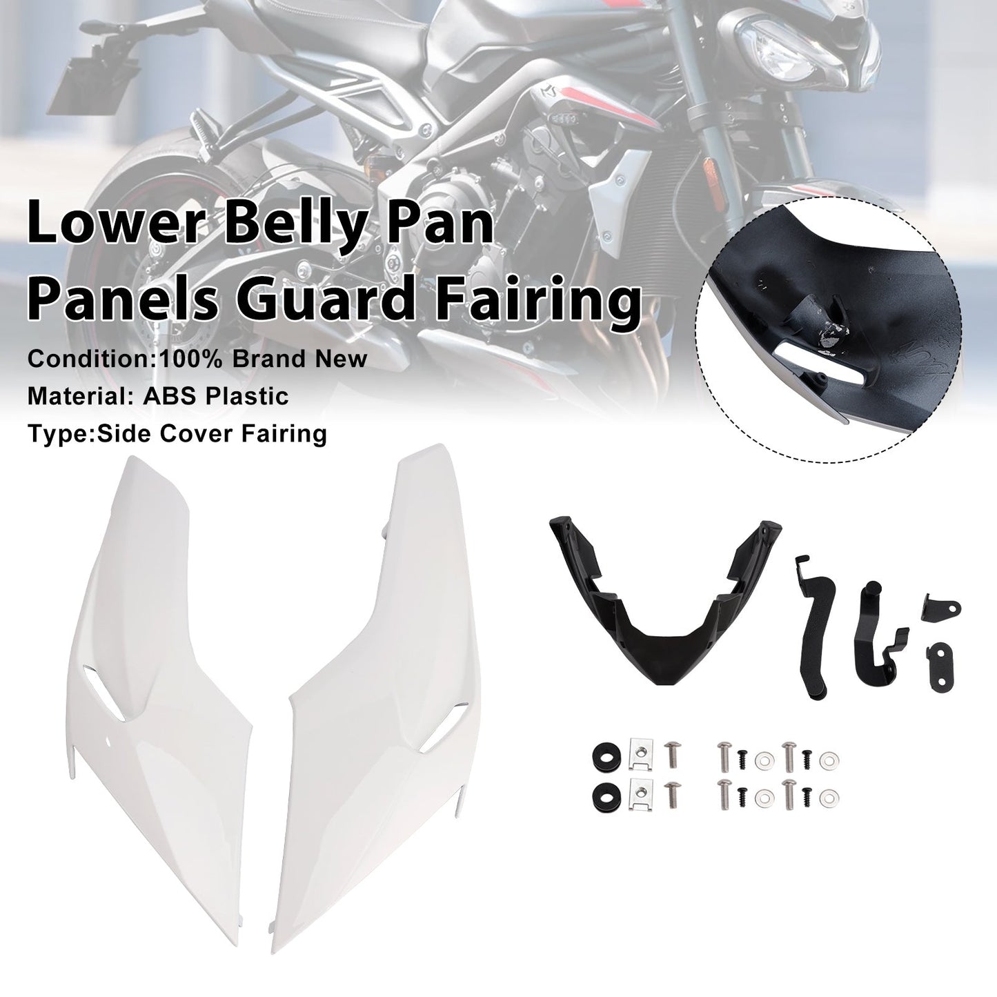 Lower Belly Pan Panels Guard Fairing For Street Triple 765 R/RS 2020-2022