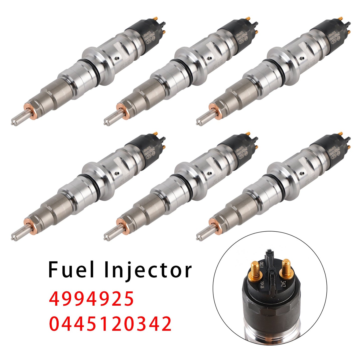 6Pcs Fuel Injector For Dodge RAM 13-18 6.7L 4994925 0445120342 0986435621