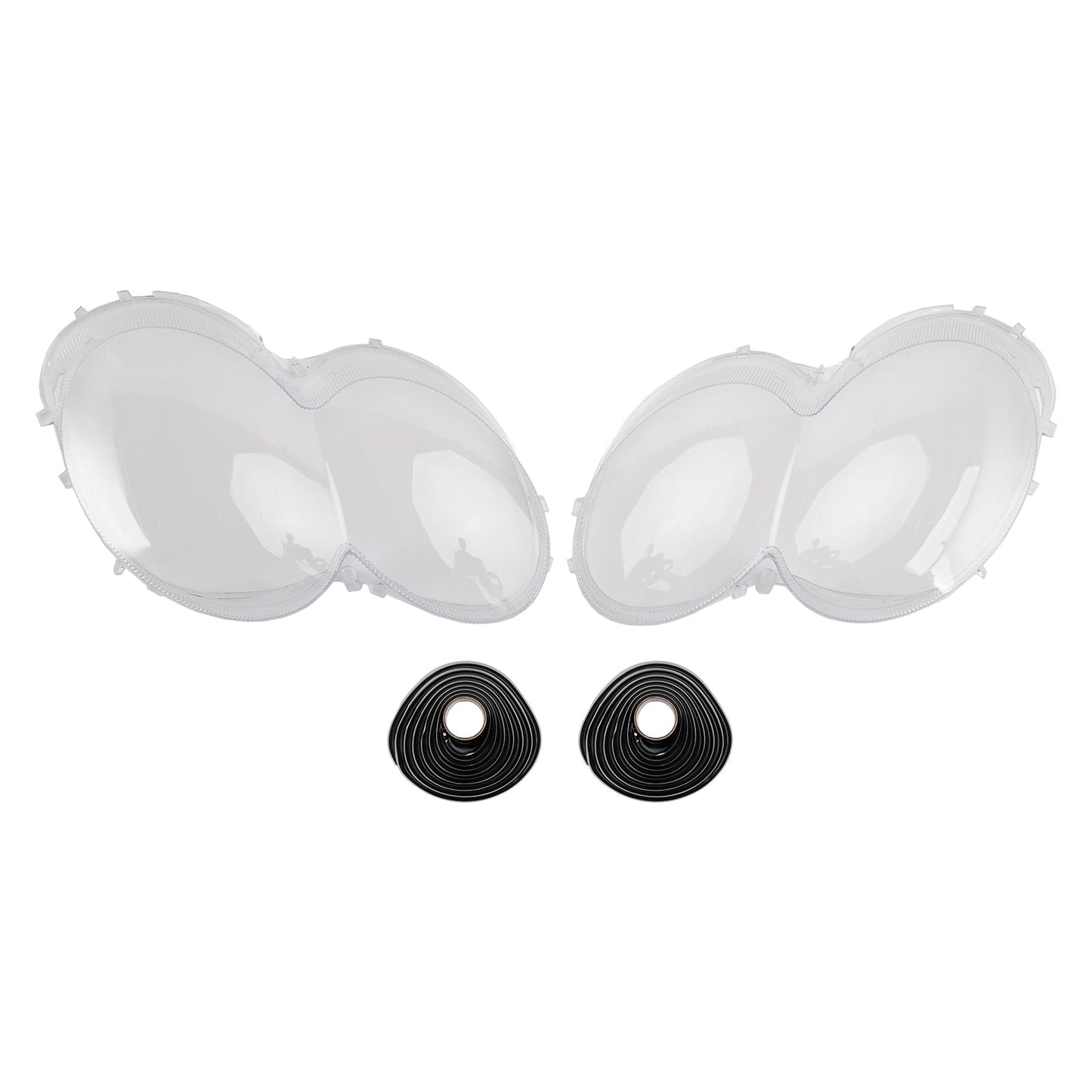 2003-2008 Benz W230/R230 SL500 SL600 2Pcs Headlight Shell Lens Cover+Glue
