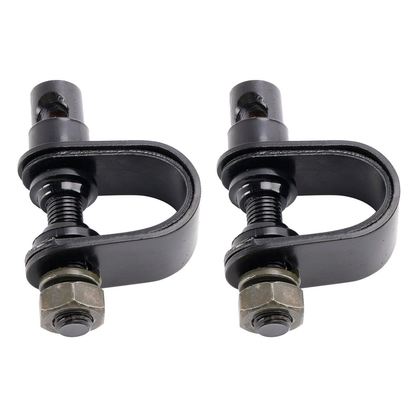 Old School Style Rectangular Clamp-On Motorcycle Mirrors Black Brattstyle