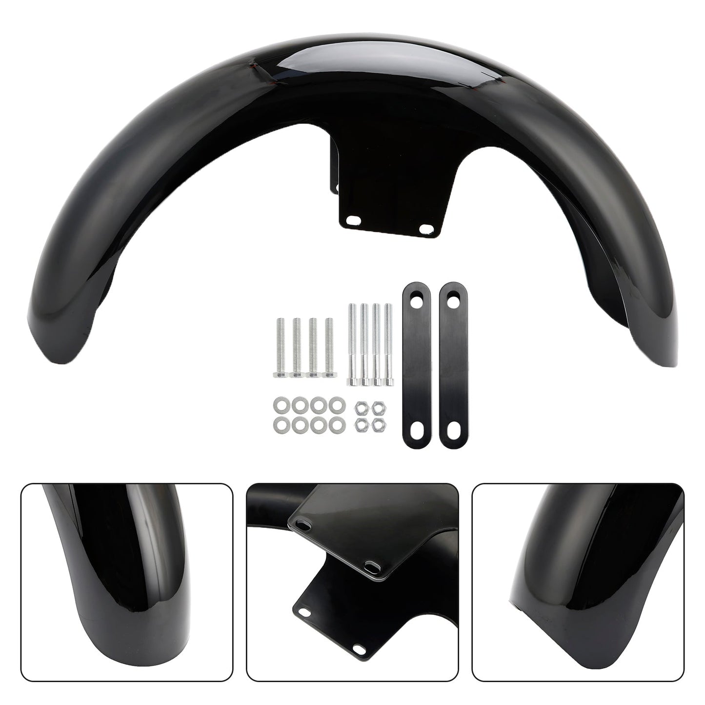 19" Wrap Front Fender ABS For Touring Electra Street Road Glide Baggers FLHT FLHR