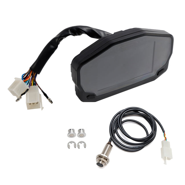 Backlight Lcd Rpm Digital Display Odometer Speedometer Universal For Motorcycle