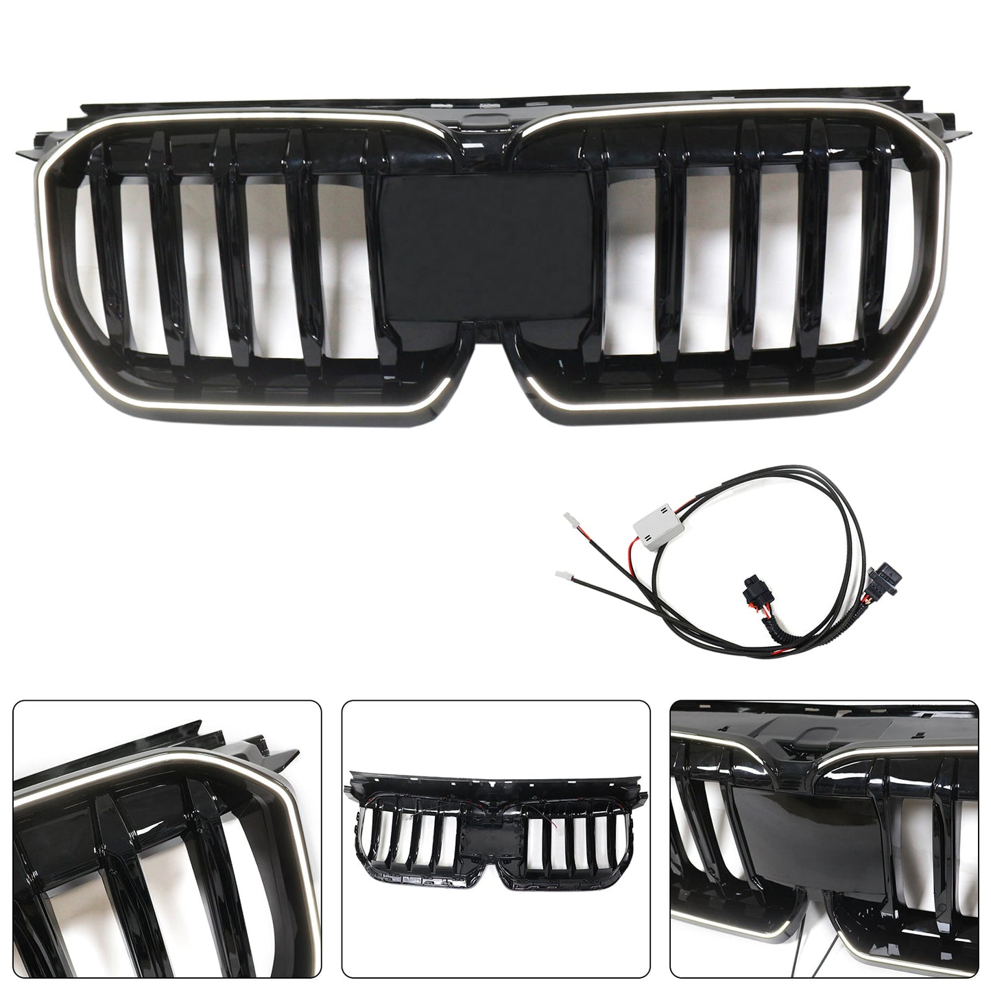 2023-2024 BMW X1 U11 U12 Gloss Black Front Bumper Kidney Grill Grille