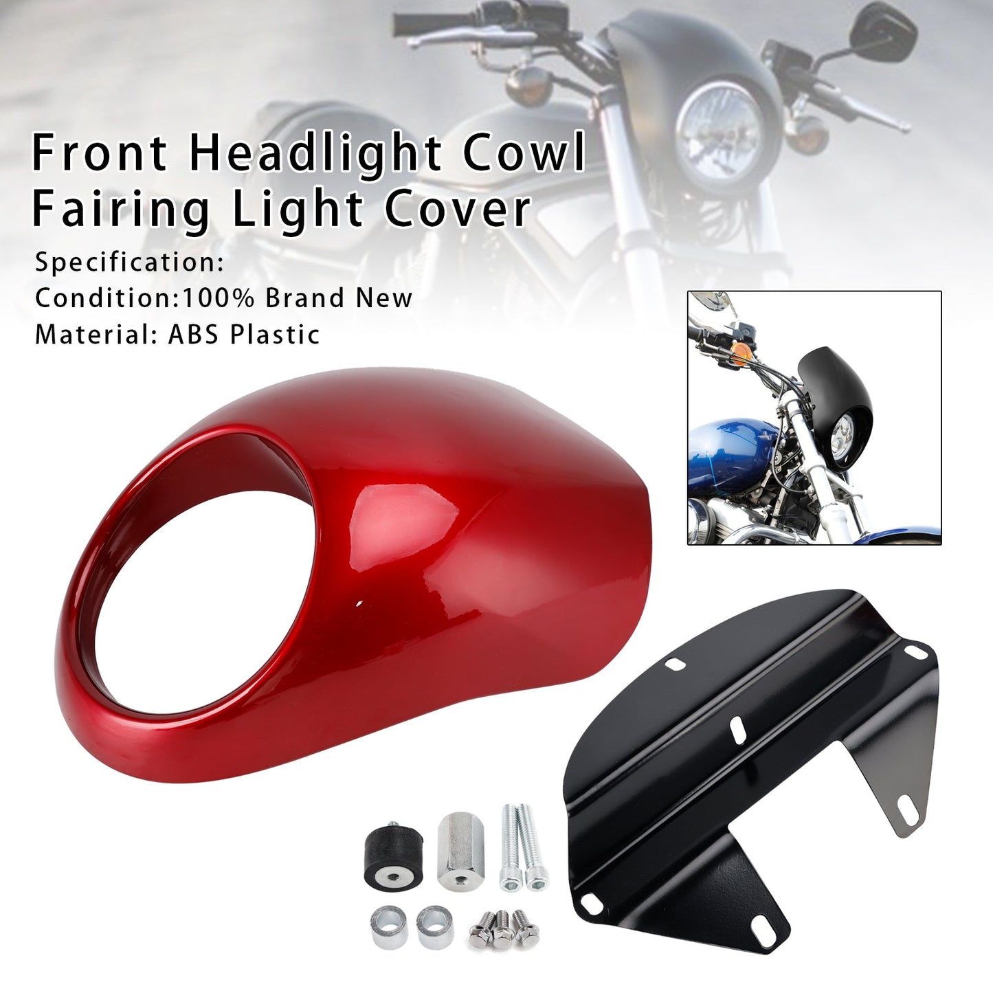 1973-up Sportster Dyna XL 883 1200 FX Headlight Fairing Light Cover