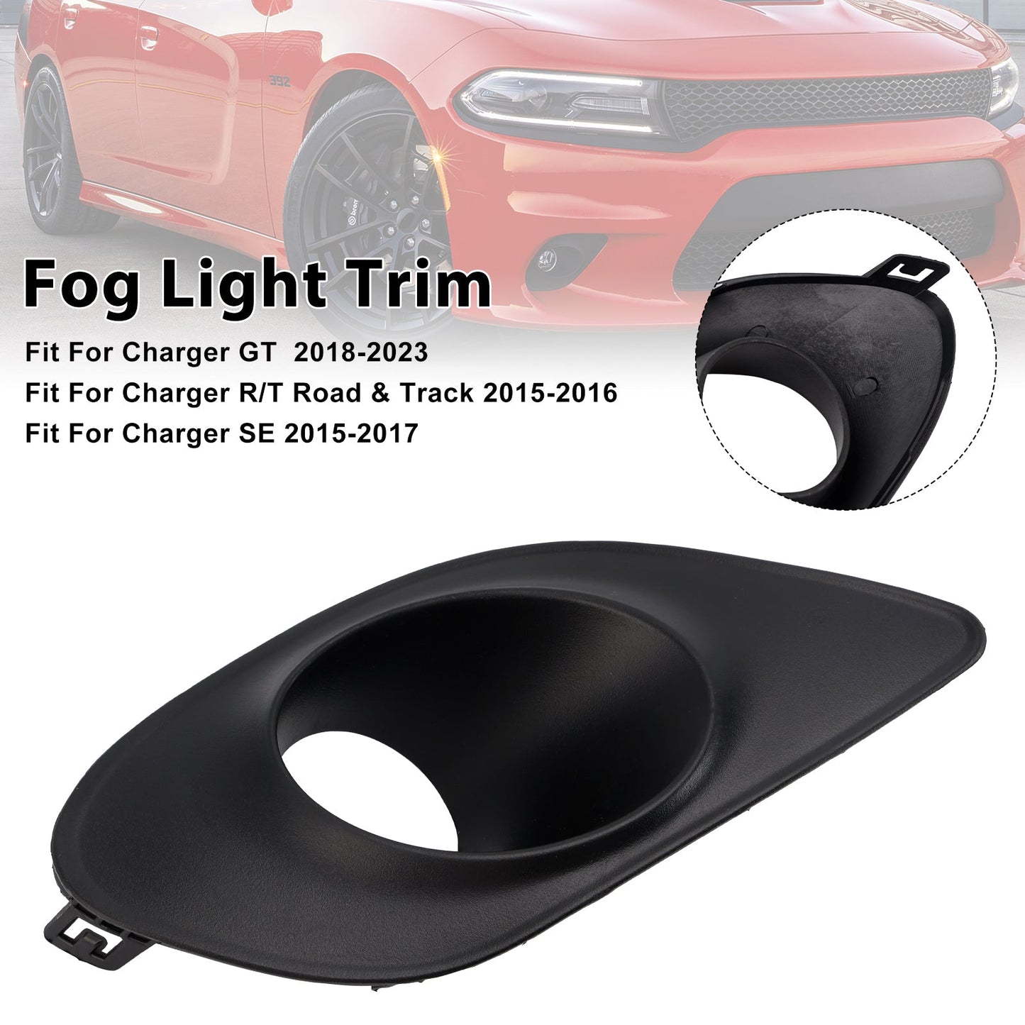 Right Side Fog Light Bezel For Dodge Charger 2015-2022 68280428AA