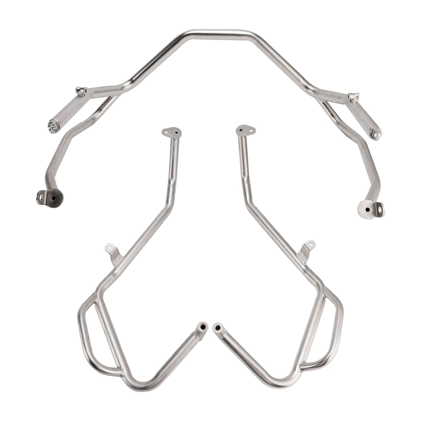 2025+ Honda X-Adv 750 Upper Lower Kit Engine Guard Frame Crash Bar Silver
