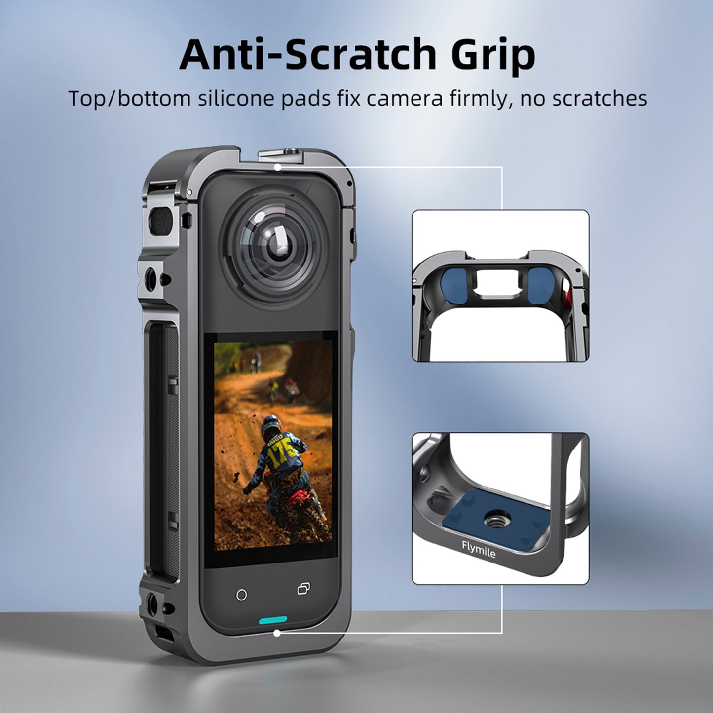Utility Frame Case Cage for Insta360 X5 Protective Case Silicone Lens Cap Guard