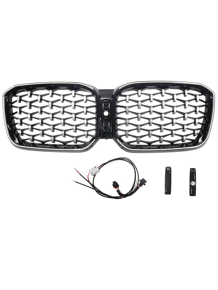 2022-2025 BMW X3 G01 X4 G02 Diamond Front Bumper Kidney Grille Chorme