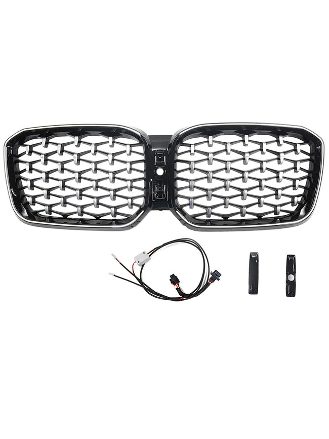 2022-2025 BMW X3 G01 X4 G02 Diamond Front Bumper Kidney Grille Chorme