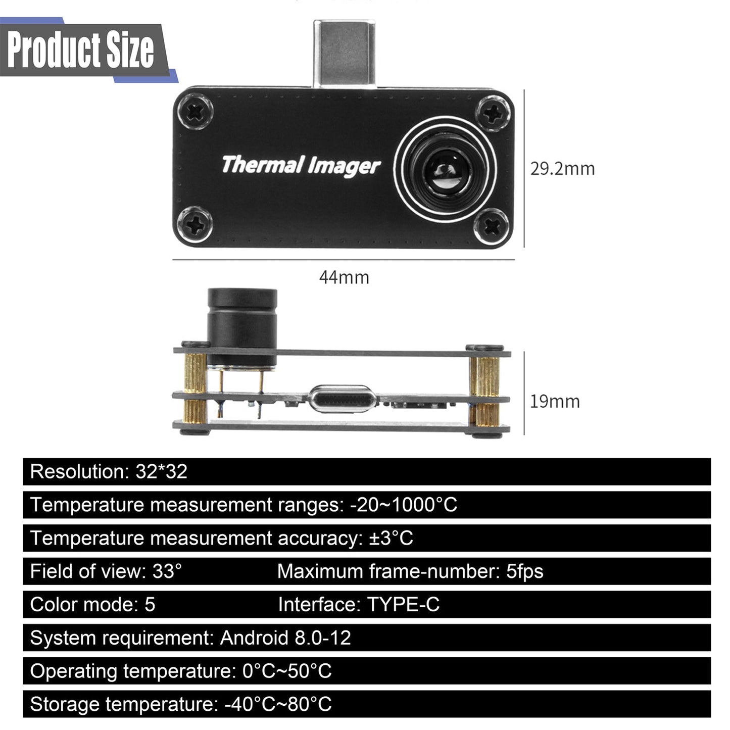 USB Type-C Thermal Imaging Camera For Android Mobile Phone Enhanced Features