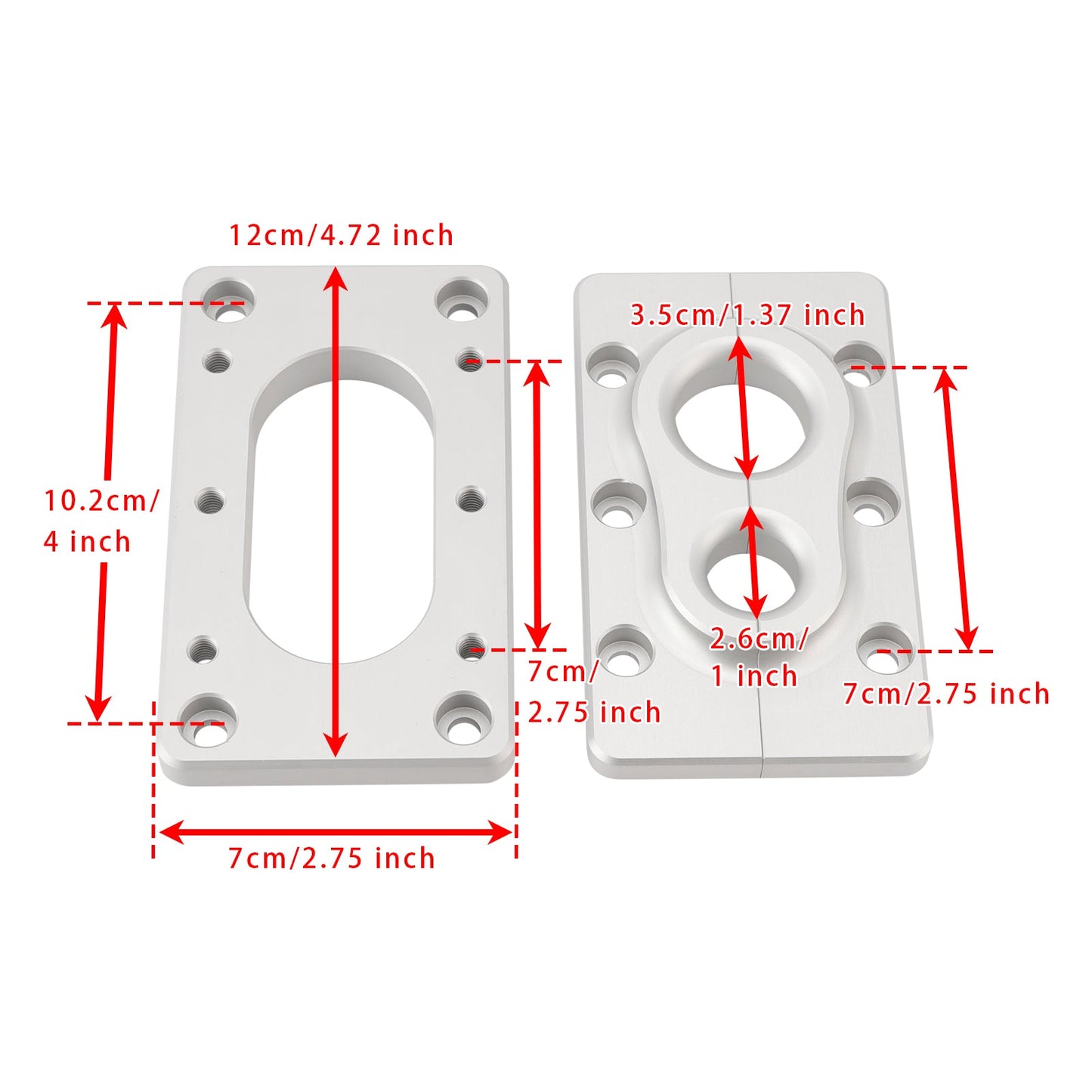 Holley Terminator x Max Aluminum Fire Wall Pass Through Raw Bracket