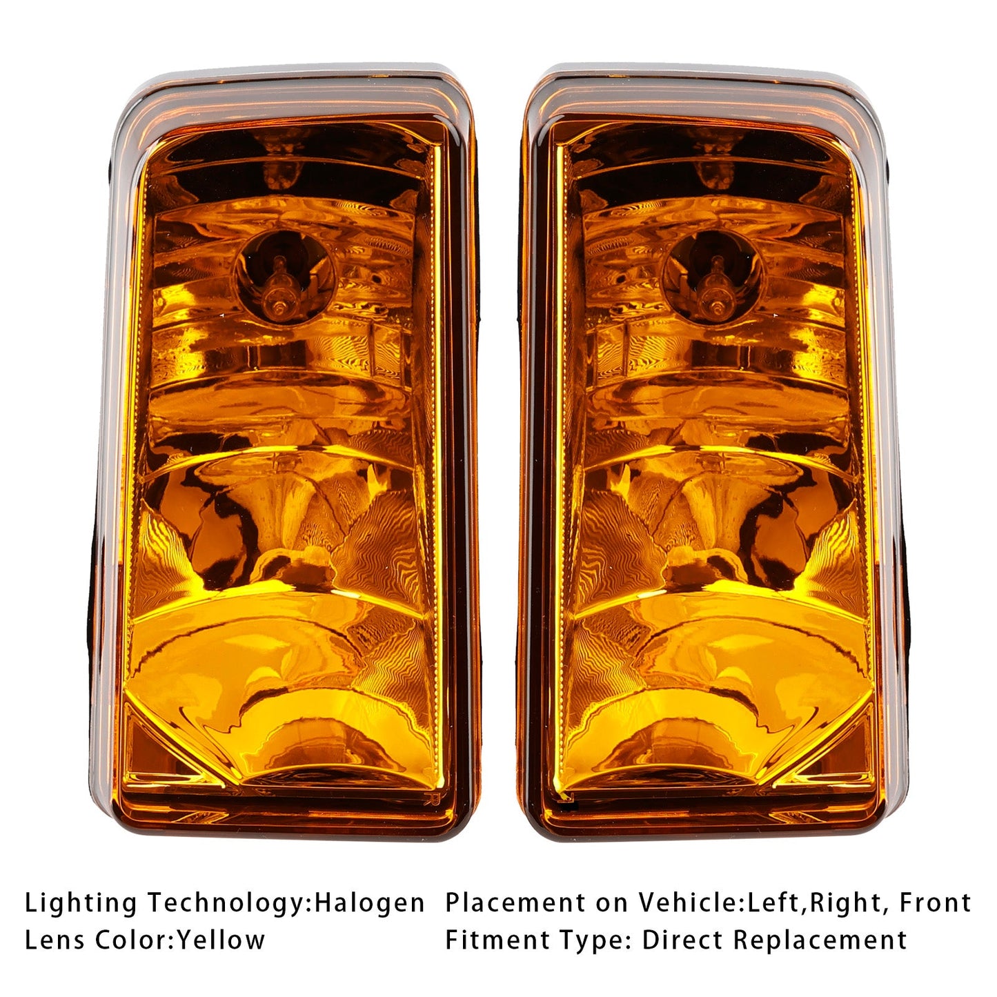 Pair Fog Light Lamps With Bulbs For Chevy Tahoe Sierra 2007-2015 Yellow Lens
