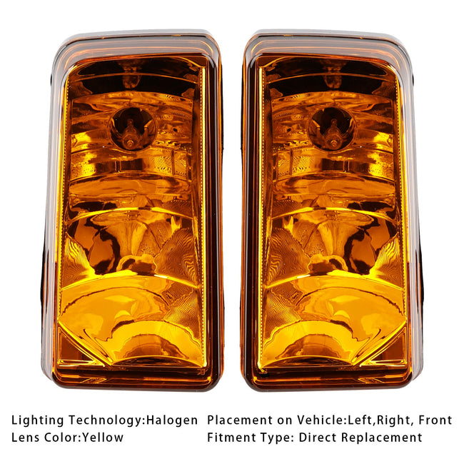 Pair Fog Light Lamps With Bulbs For Chevy Tahoe Sierra 2007-2015 Yellow Lens