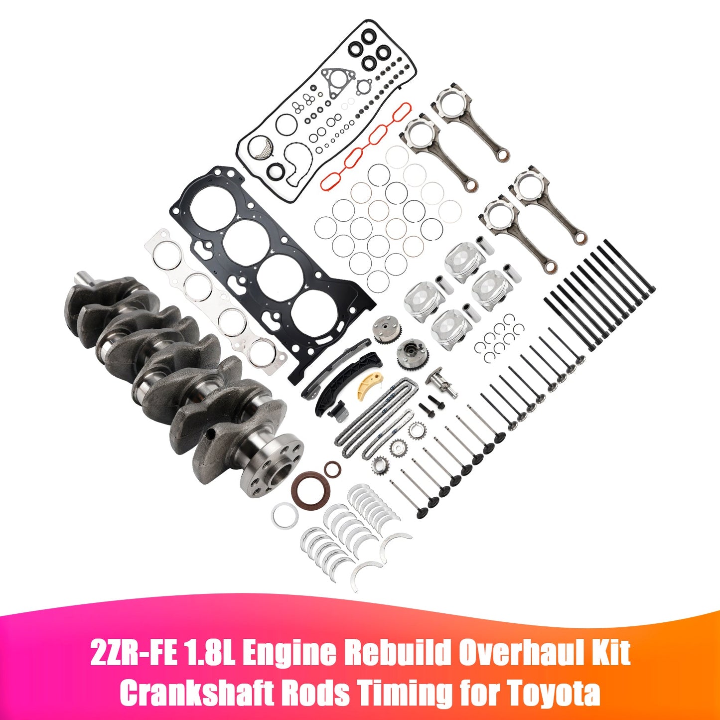 2017-2020 TOYOTA PRIUS PRIME 1.8L Engine Rebuild Overhaul Kit Crankshaft Rods Timing 2ZR-FE 11791-22020