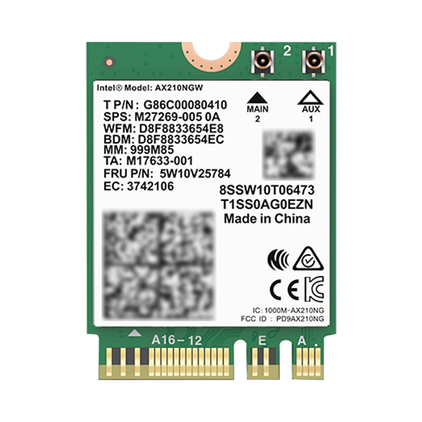 AX210 Module Bluetooth 5374Mbps High-Speed Gigabit Network Card Supports WIFI6