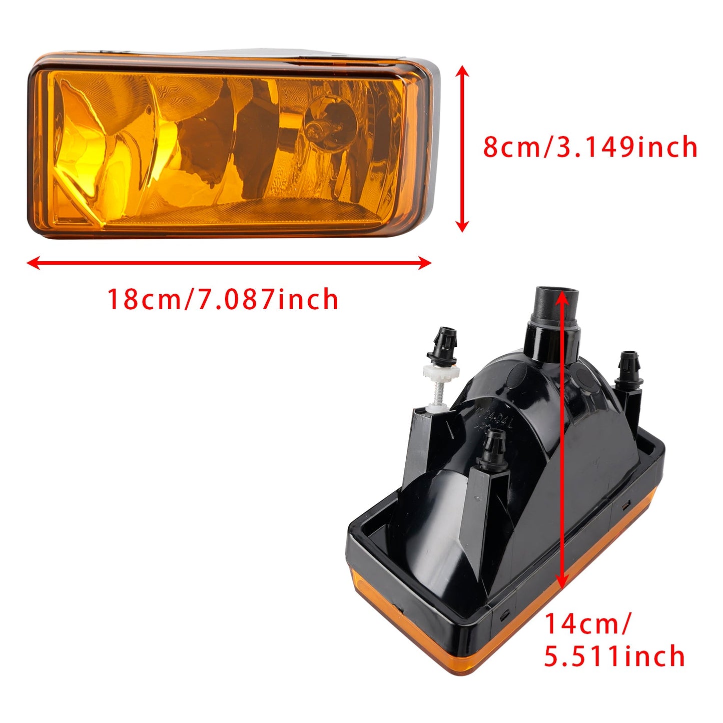 Pair Fog Light Lamps With Bulbs For Chevy Tahoe Sierra 2007-2015 Yellow Lens