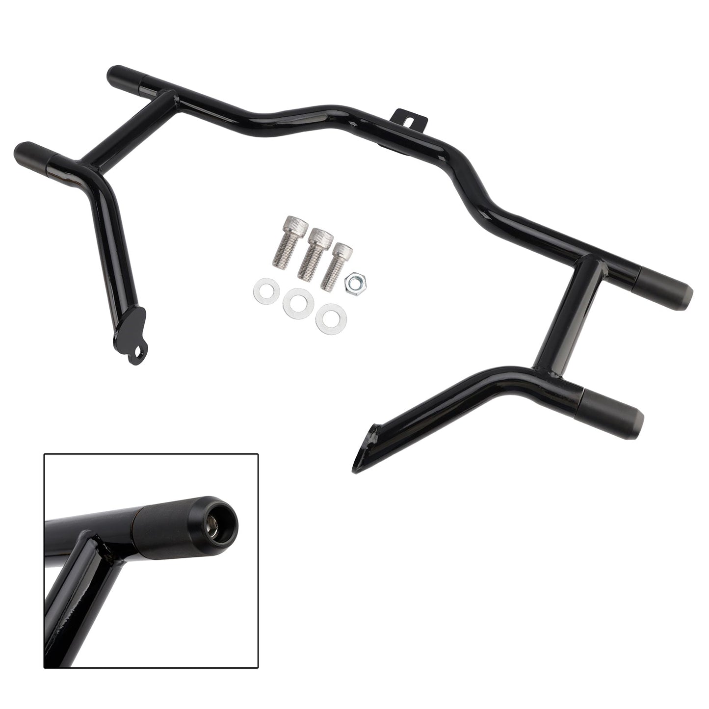 2014-2023 For Harley Road King Police FLHP Engine Guard Crash Bar Frame Protector Bumper Black