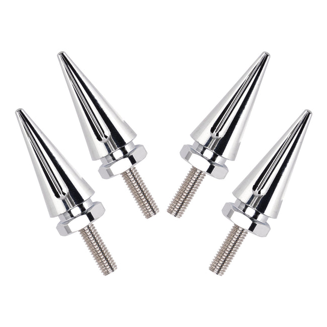 4x Silver Spike Windshield Fairing Bolts For Touring Road Glide FLTR 2015 - 2025