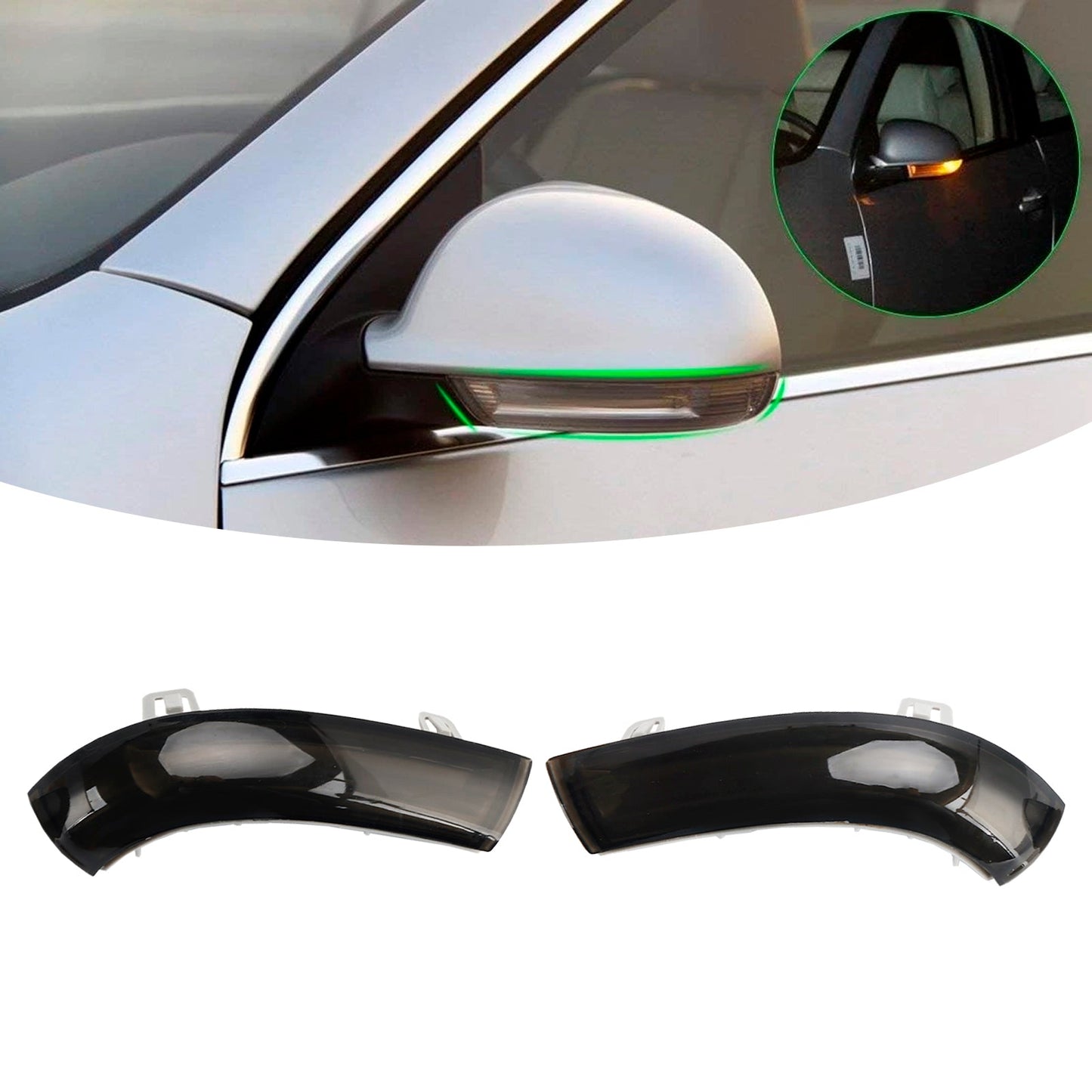 Left Right Mirror Turn Signal Lights Indicator for VW Golf Jetta Mk5 Passat