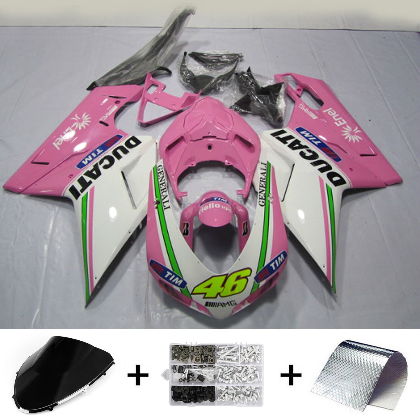 2007-2011 Ducati 1098 1198 848 Fairing Kit Bodywork ABS