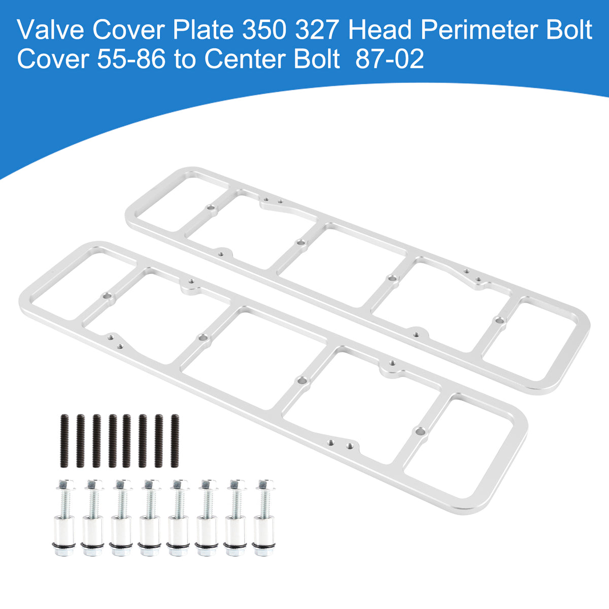 Valve Cover Plate 350 327 Head Perimeter Bolt Cover 55-86 to Center Bolt 87-02