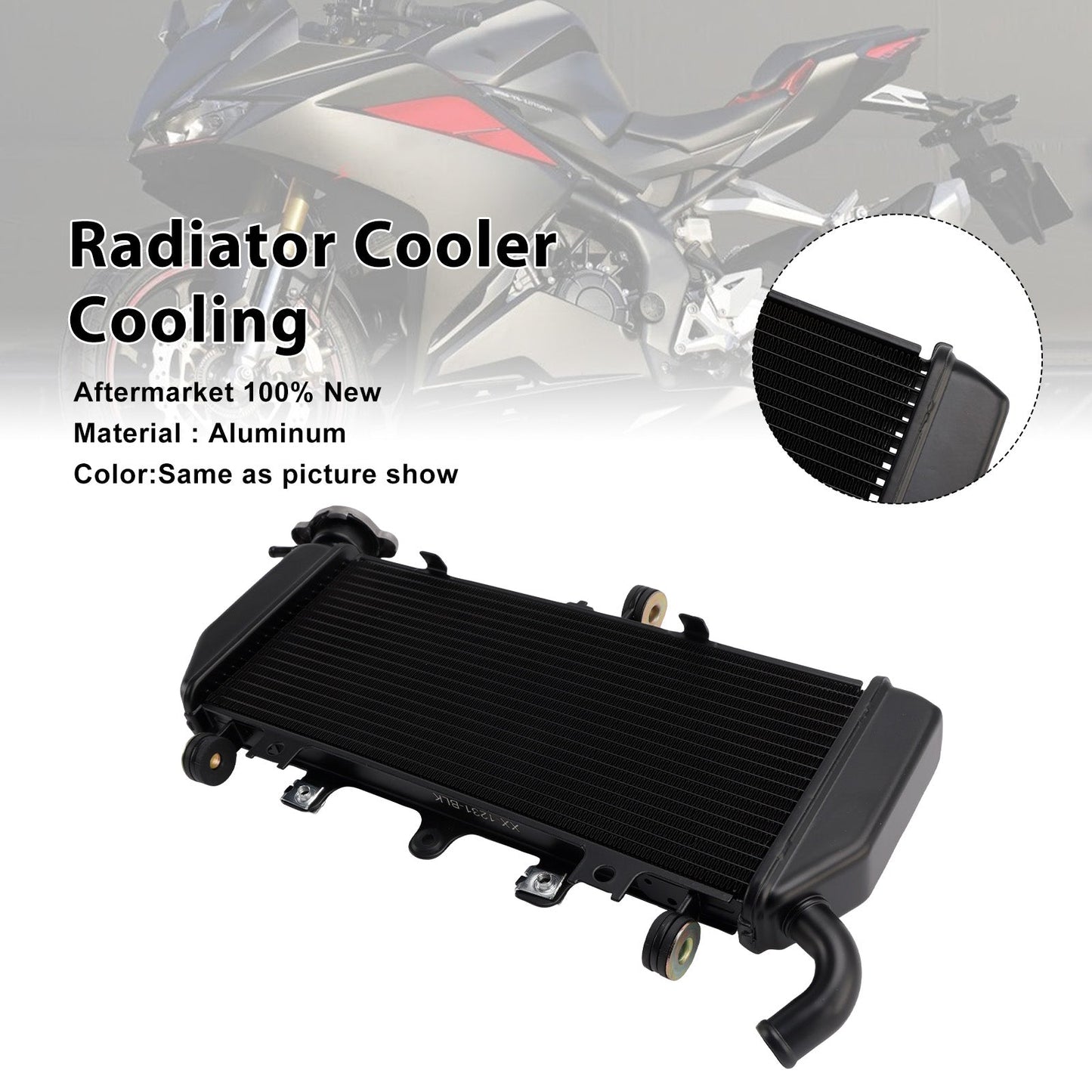Aluminum Radiator Cooling Engine Cooler For Honda CBR250RR 2021 2022 2023 2024
