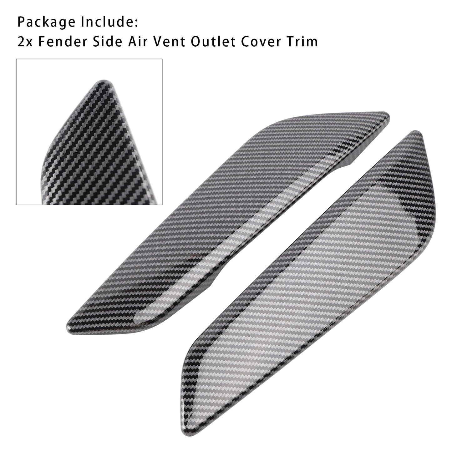 2017+ BMW 5 Series G30 G31 Carbon Fiber Style Fender Side Air Vent Trims