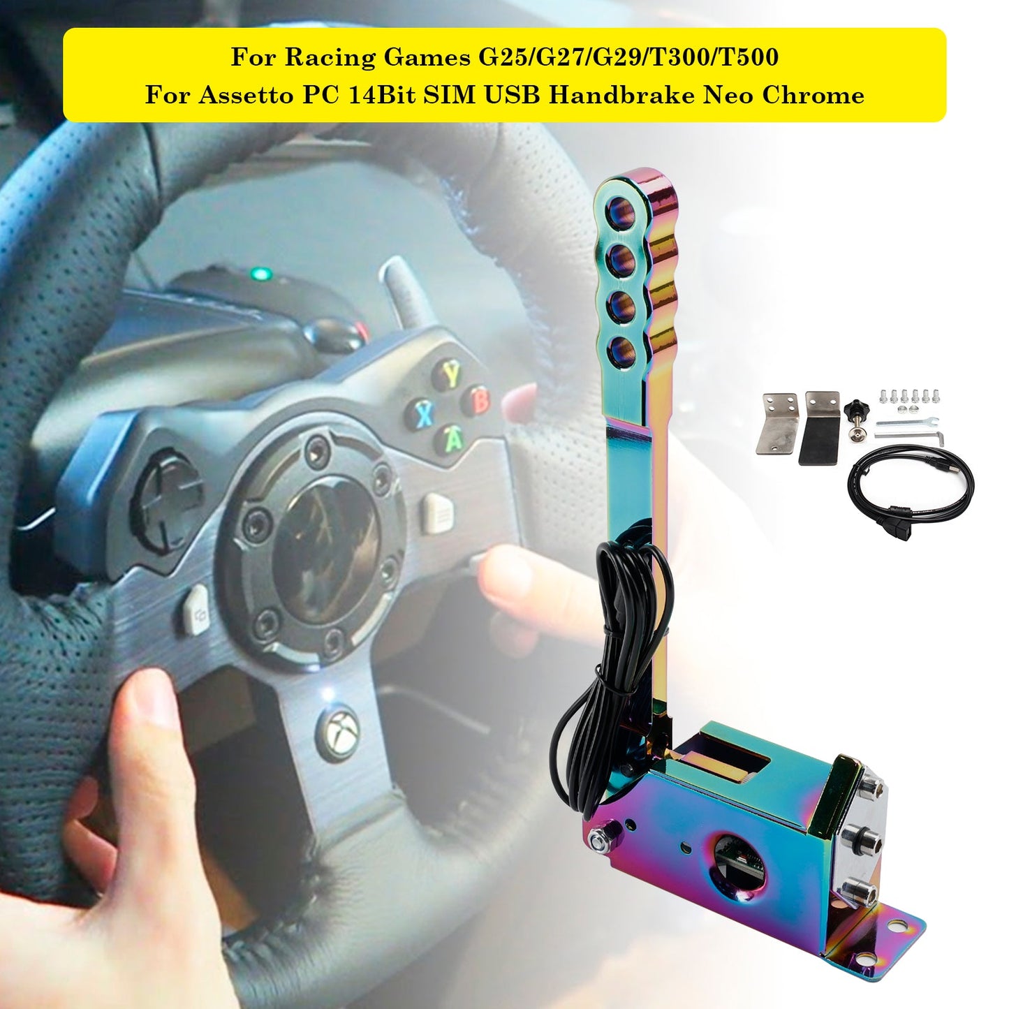 For Racing Games G25/G27/G29/T300/T500 For Assetto PC 14Bit SIM USB Handbrake