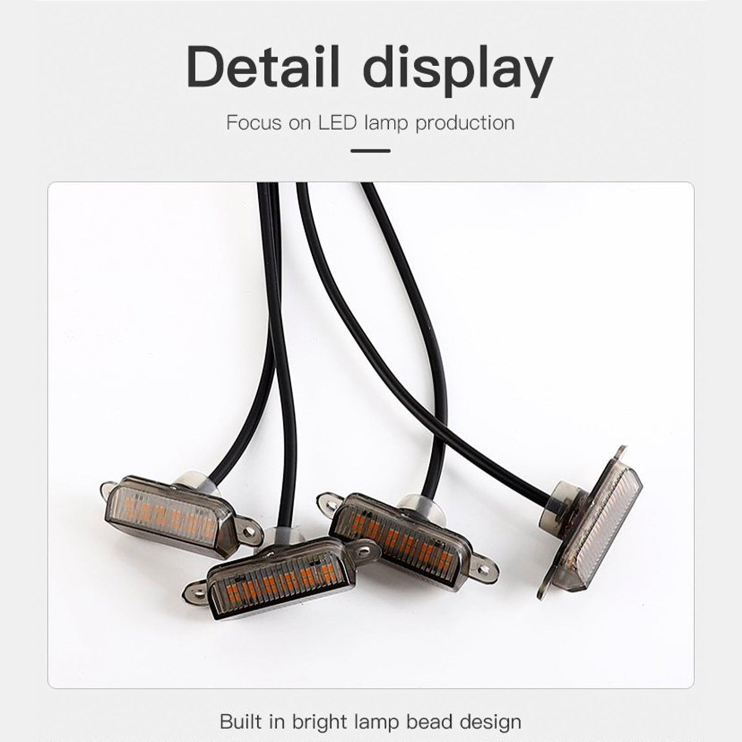 4Pcs Front Grille LED Lighting RGB With APP Controller For SUV off-road vehicles