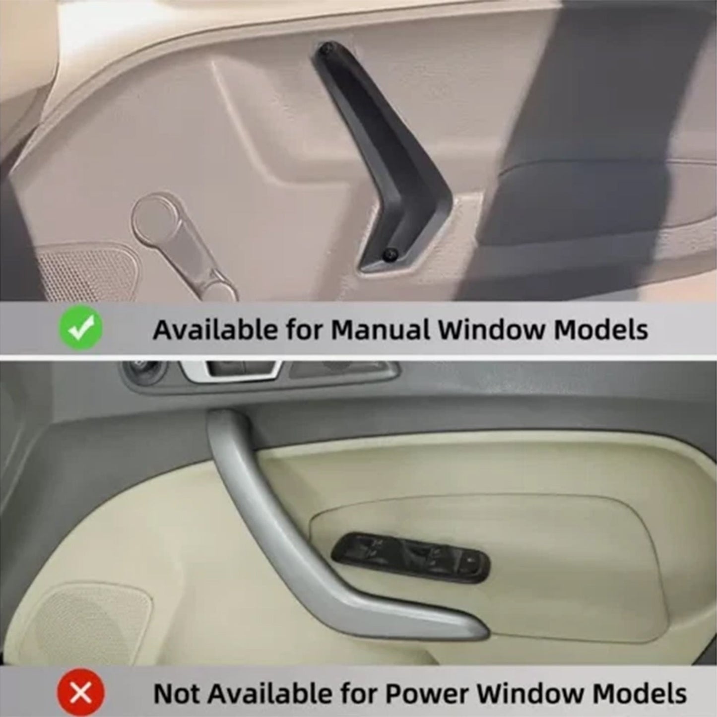 2011-2020 Ford Fiesta Interior Right Side Door Pull Handle Manual Window