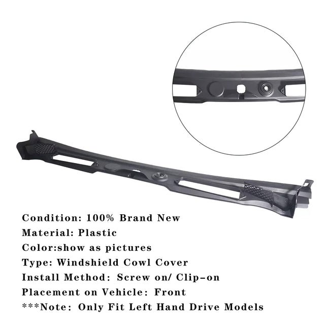 09/2008-06/2015 BMW X1 E84 Windshield Wiper Vent Cowl Grille Panel 51712990023