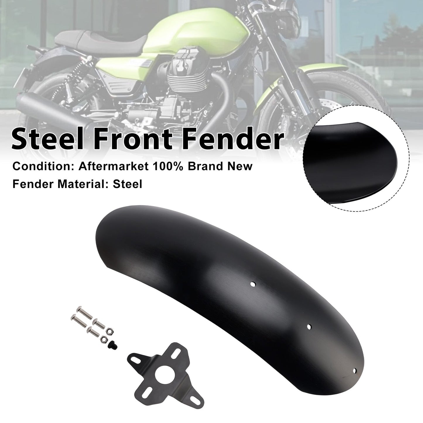 2017-2025 For MOTO GUZZI V7 Classic/Stornello/Trofeo Steel Front Fender Mudguard