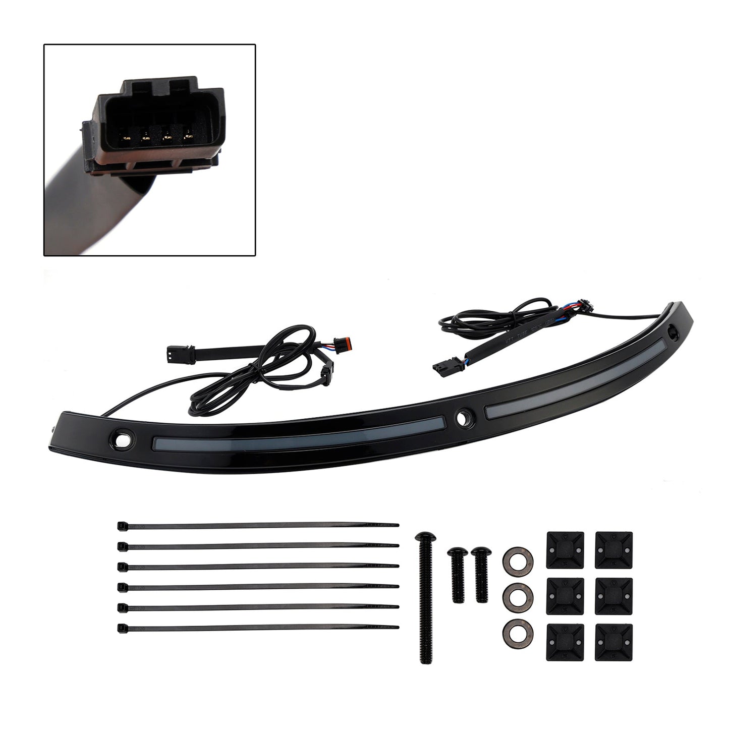 2014+Touring Electra Glide Street Glide Ultra Limited LED Running Turn Signal Light Windshield Trim