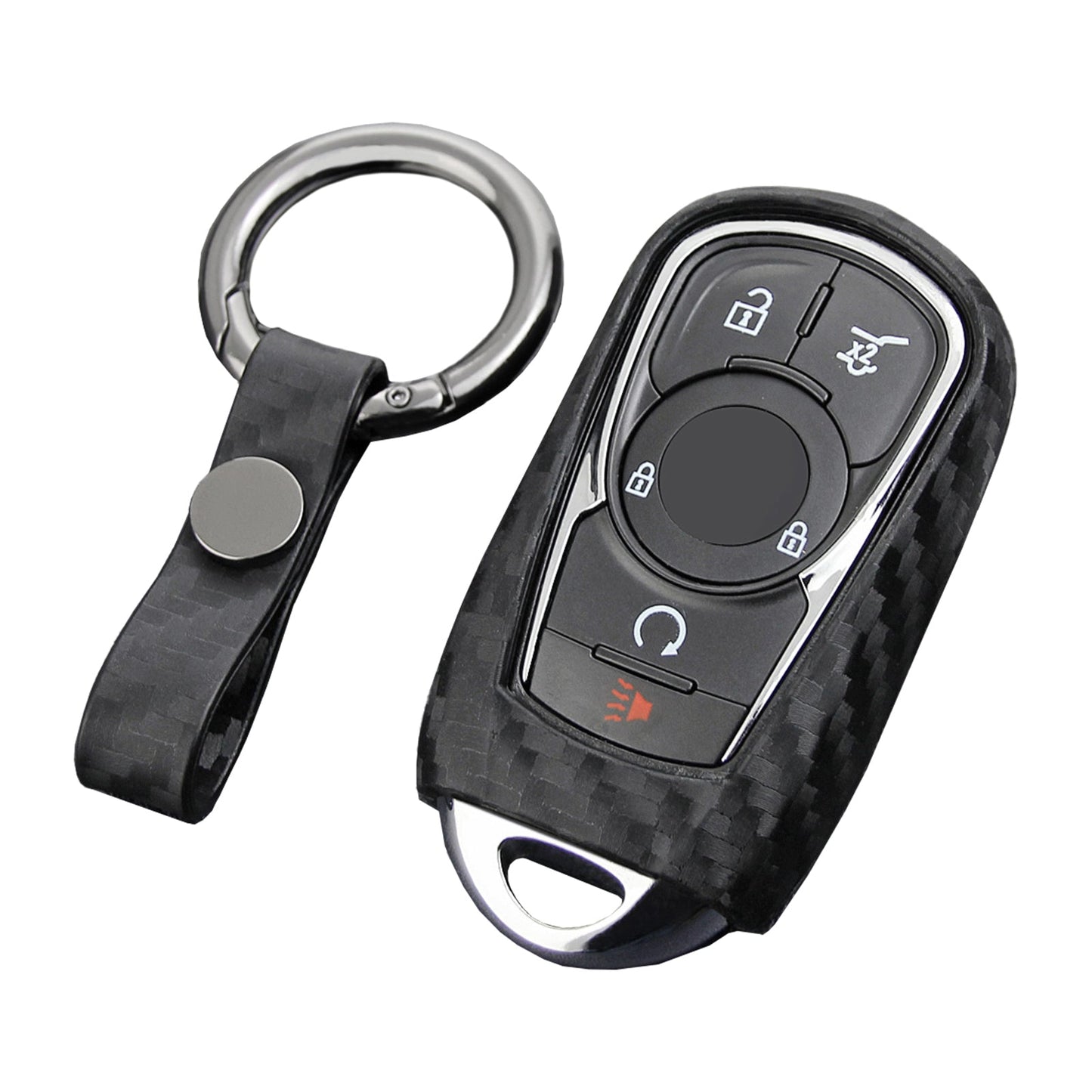 Leather Silicone Car Key Case Cover With Buckle For Buick