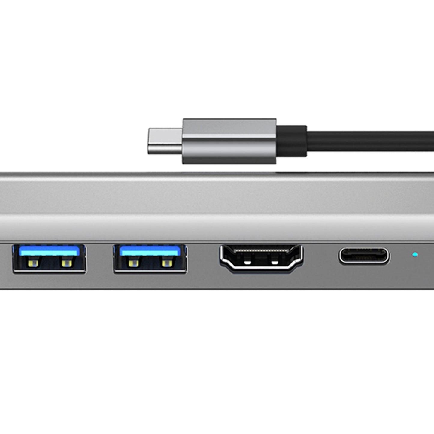 5 in 1 TYPE-C to USB3.0*1+USB2.0*1+PD100W/USB-C Data+HDMI+100M Network Card iPad