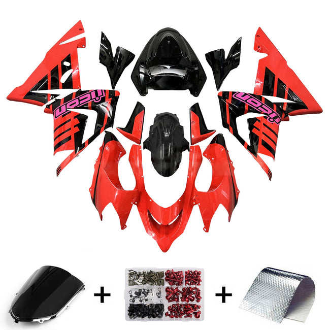 Injection Fairing Kit Bodywork Plastic ABS fit For Kawasaki ZX10R 2004-2005