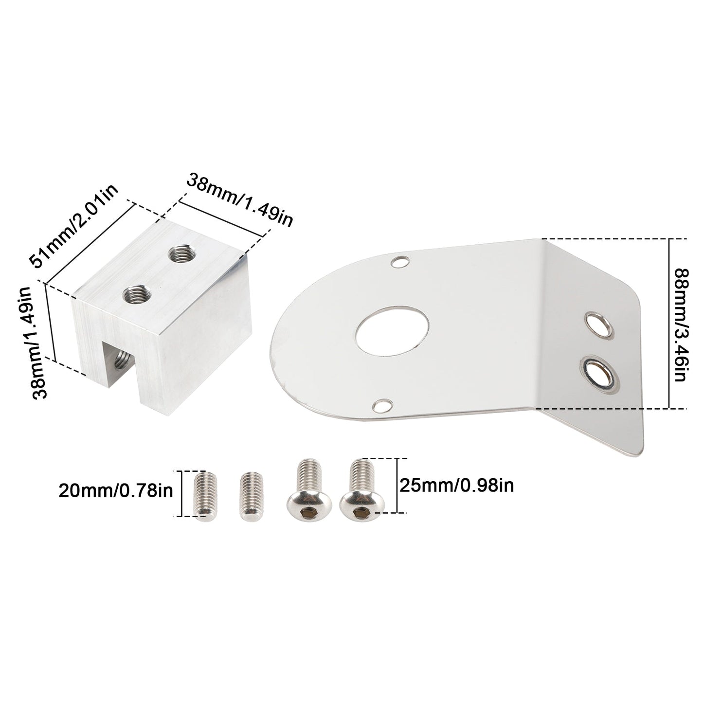 45 Degree Watermelon Light Mount Frame Bracket Angled Clamp Stainless Steel