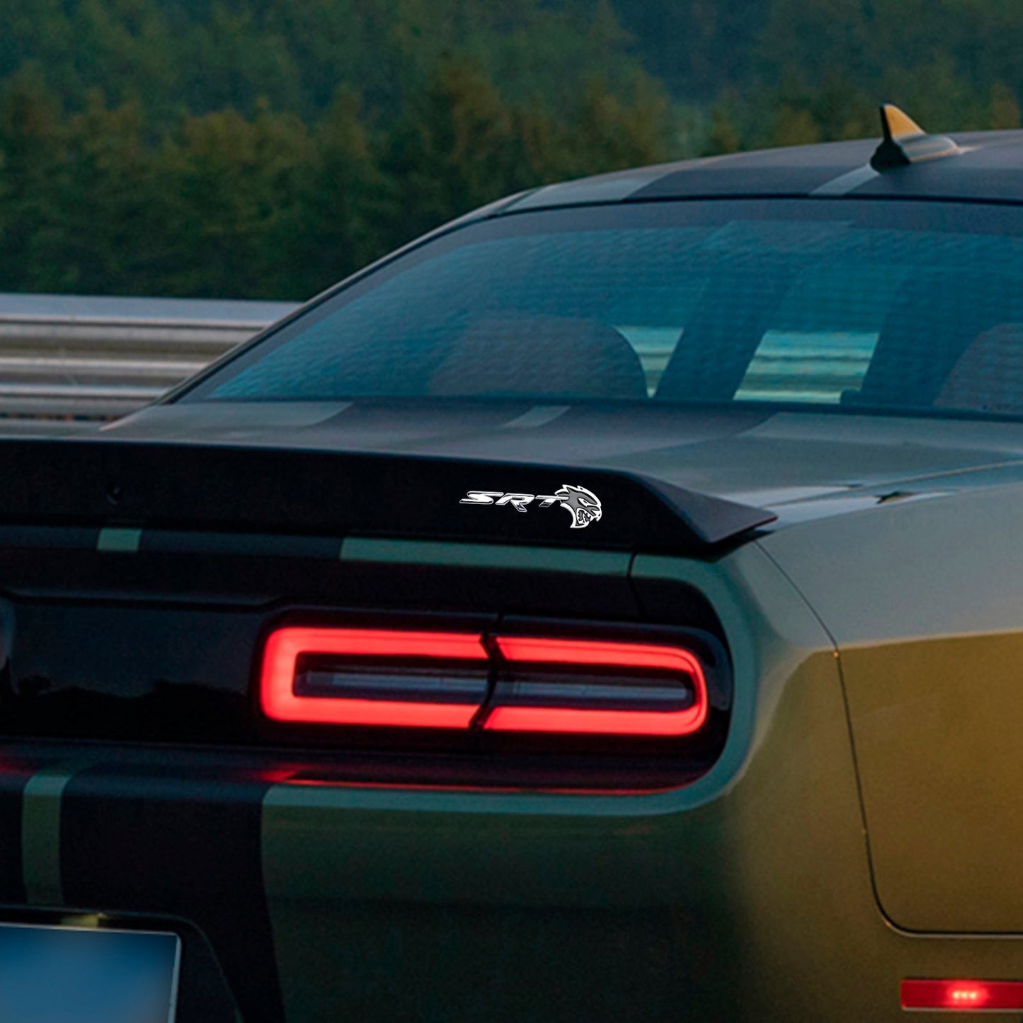 Rear Tailgate SRT Hellcat Decal Emblem for Challenger Trunk Lid Badge