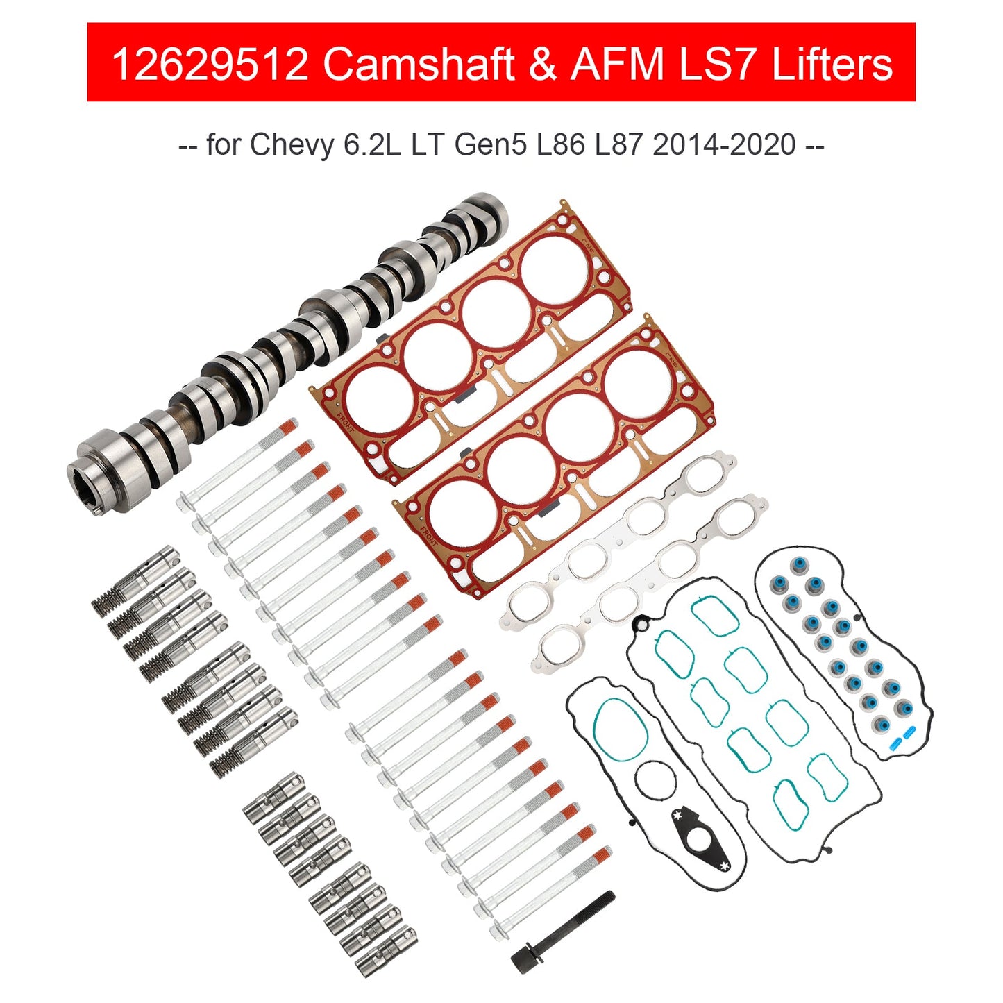 2014-2019 Chevrolet Corvette 6.2L Camshaft & AFM LS7 Lifters 12629512 L2281-16