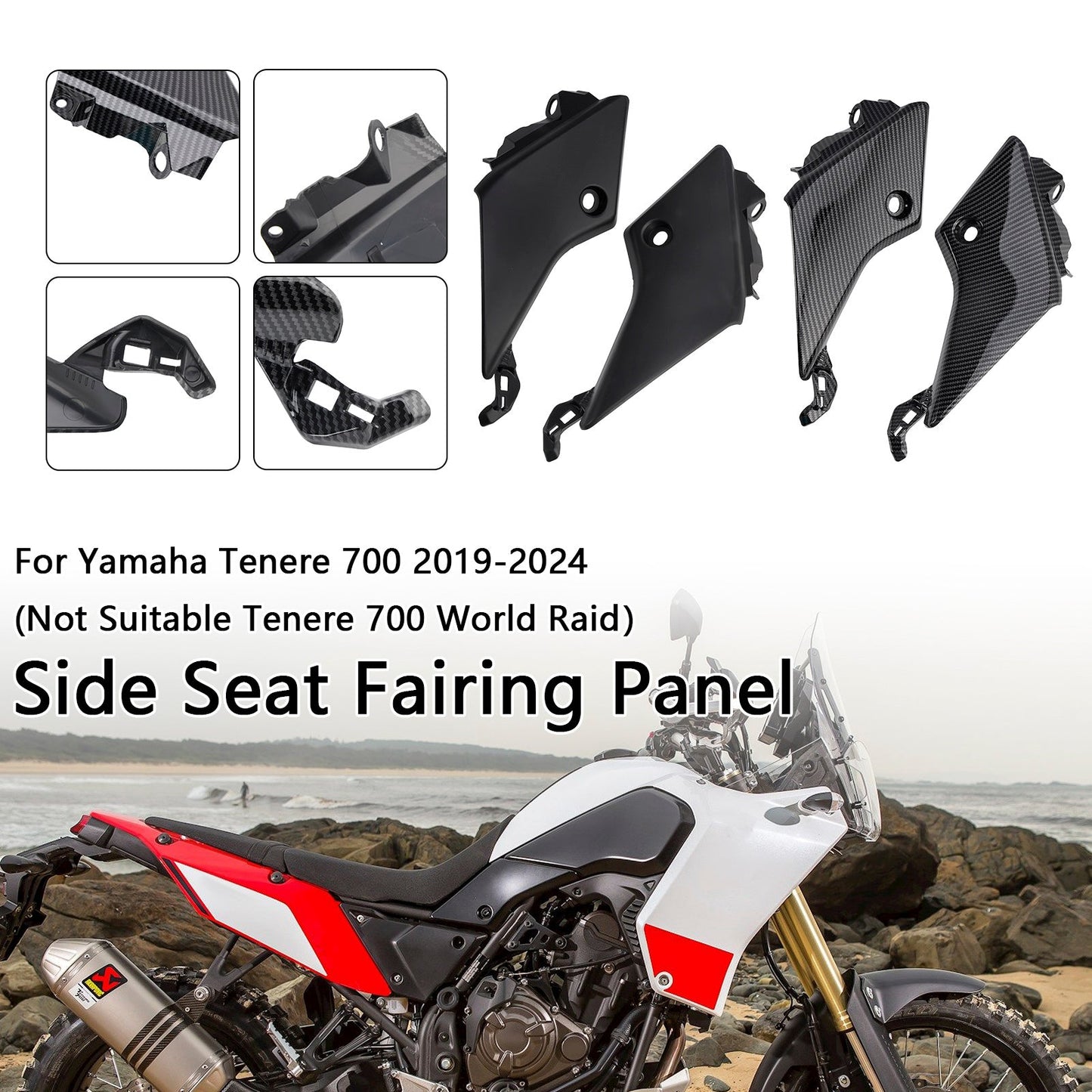 2019-2024 Yamaha Tenere 700 Side Seat Fairing Panel Cowl