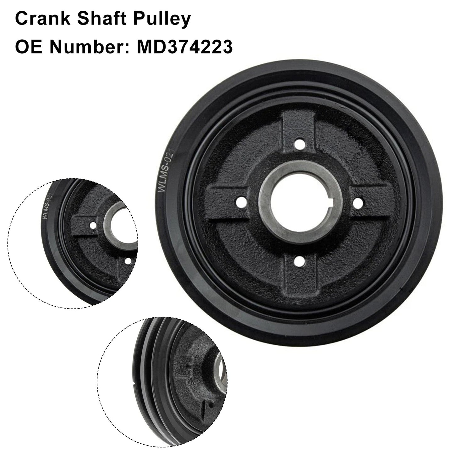 08.2001-12.2007 Mitsubishi L200 (K_T) 2.5 TD 4WD (K74T) Crank Shaft Pulley MD374223