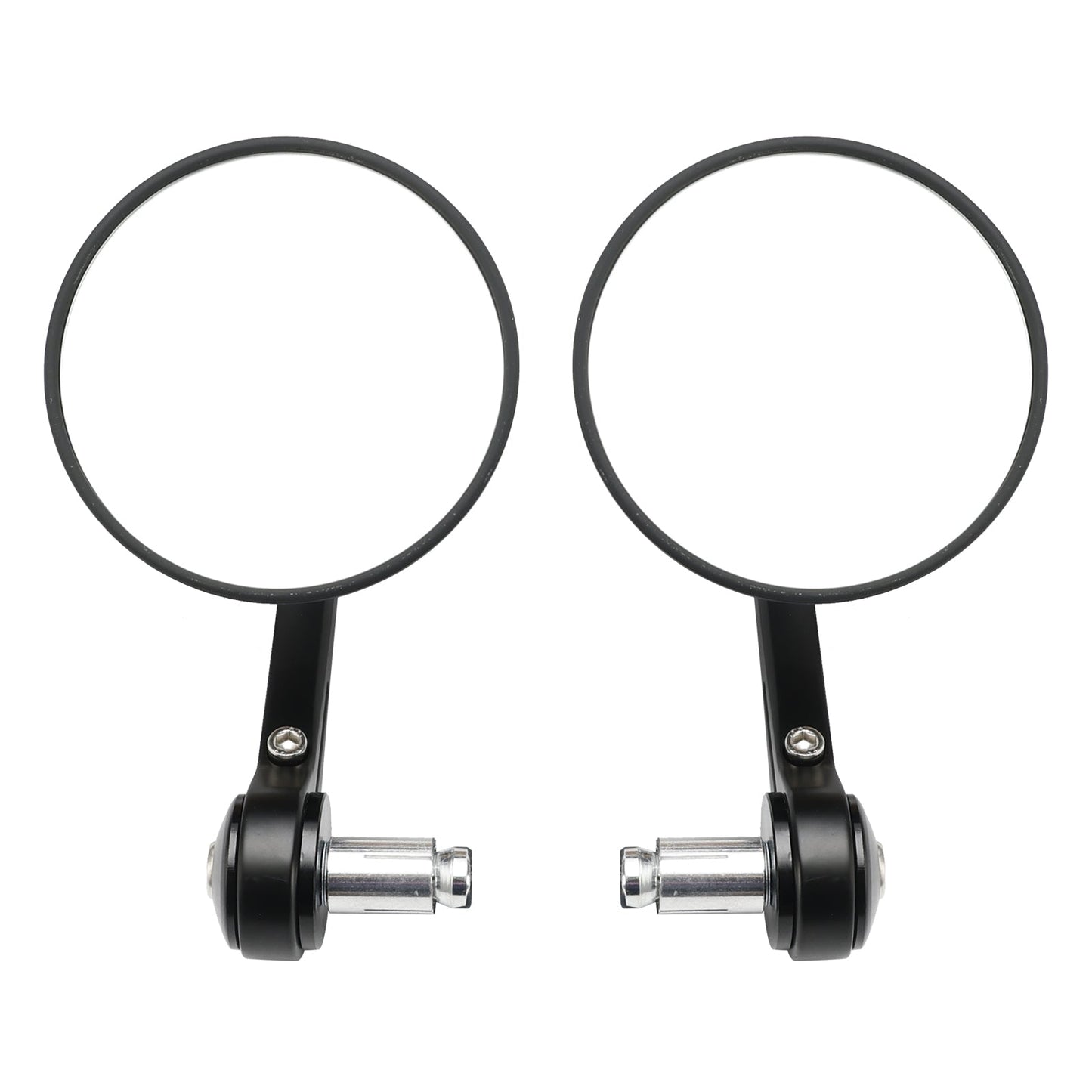 2x Custom Black CNC Aluminium Bar End Side Mirrors For Street Twin & Scrambler