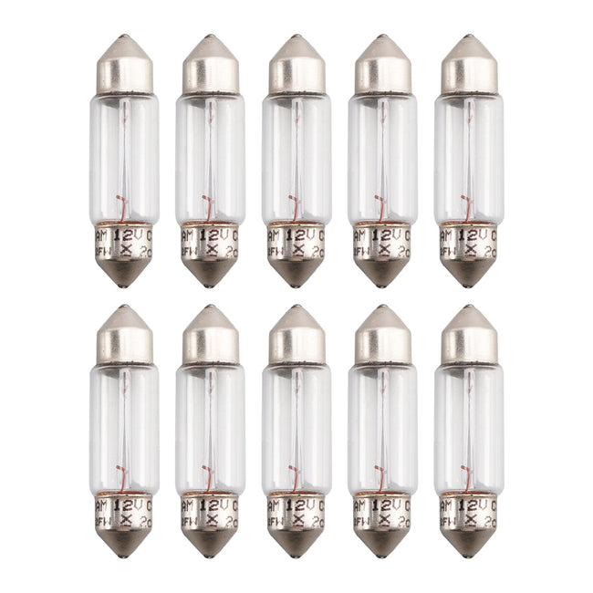 10PCS Car Light Tubular Lamp bulb C5W SV8.5 36MM 6418 12V 5W For OSRAM