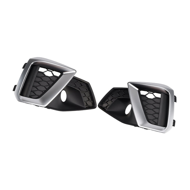 2020-2024 Audi A4 B9.5 S-Line Silver Front Bumper Lower Fog Grille Cover