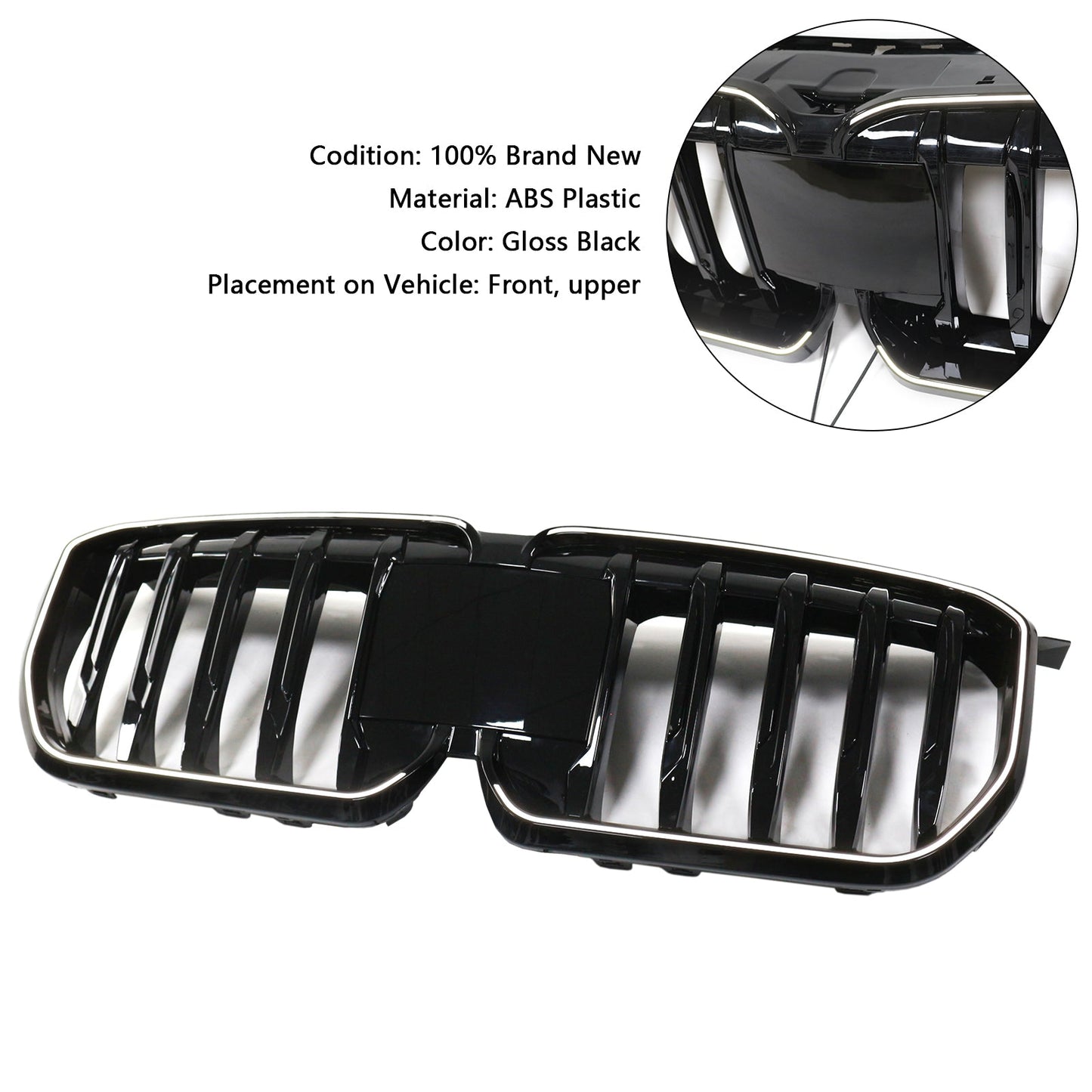2023-2024 BMW X1 U11 U12 Gloss Black Front Bumper Kidney Grill Grille