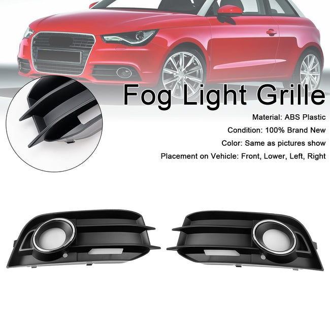 2011-2014 Audi A1 8X 2PCS Fog Light Grille Front Bumper Grill Cover