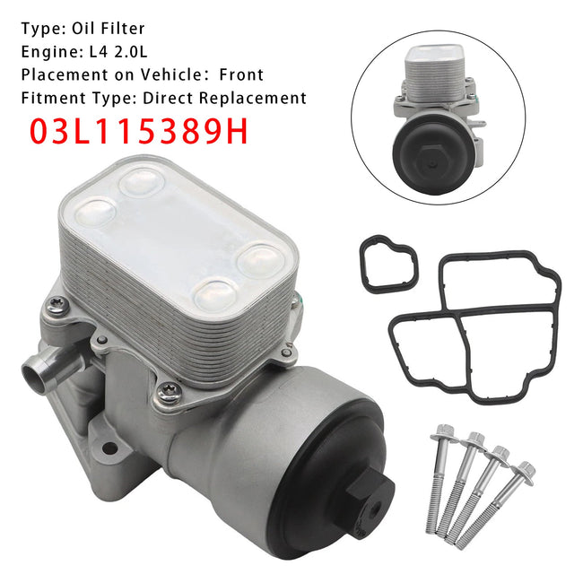 New Engine Oil Filter Housing For Volkswagen Passat 2012-2014 L4 2.0L Turbo
