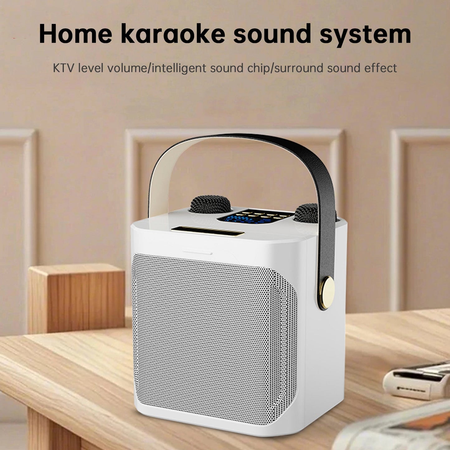 Wireless Bluetooth Speaker Dual Microphone Karaoke Home Portable Karaoke Speaker
