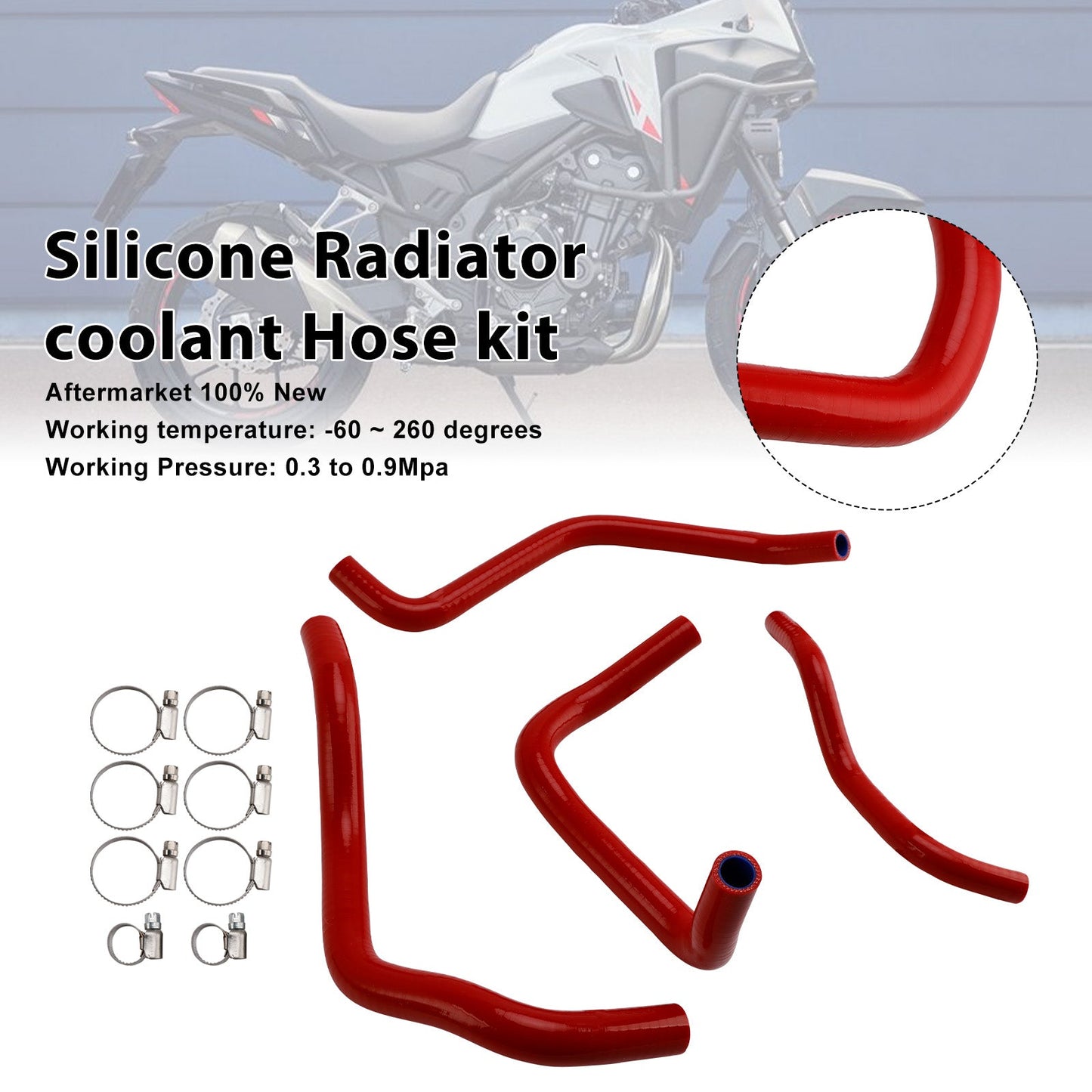 2024-2025 Honda CB500 Hornet Silicone Radiator coolant Hose