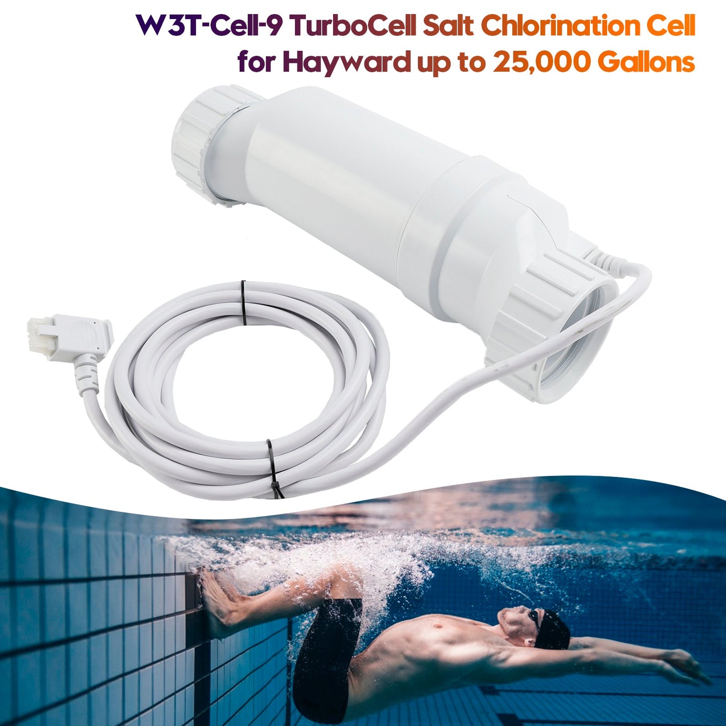 W3T-Cell-9 TurboCell Salt Chlorination Cell for Hayward up to 25000 Gallons